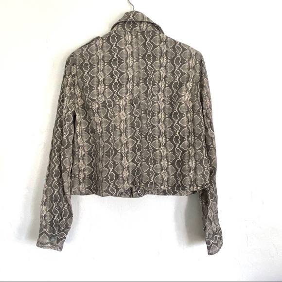NWT Blank NYC Snake Print Moto Jacket - Picture 3 of 5